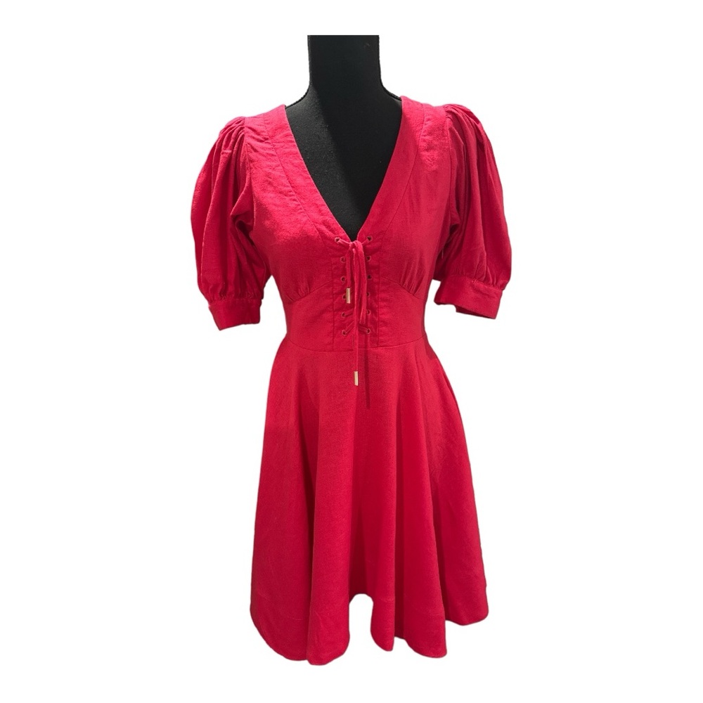 House of Harlow 1960 Puff Sleeve Pink Mini Dress. Size 0